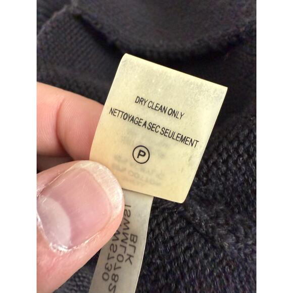 Ivanka Trump Size M Open Front Cardigan Sweater Black Long Sleeve Zipper - Picture 8 of 9